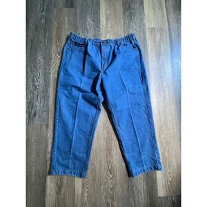 Haband Casual Joe Jeans Mens 44x28 Blue Excellent Elastic Waist Denim Pants